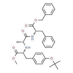 L-Phenylalanine, N-[N-[1-[[4-(1,1-dimethylethoxy)phenyl]methyl]-2-methoxy-2-oxoethyl]-D-alanyl]-, phenylmethyl ester, (R)- (9CI) structure