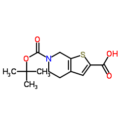 6-(TERT-BUTOXYCARBONYL)-4,5,6,7-TETRAHYDROTHIENO[2,3-C]PYRIDINE-2-CARBOXYLIC ACID Structure