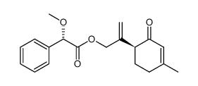 2-((S)-4-methyl-2-oxocyclohex-3-en-1-yl)allyl (S)-2-methoxy-2-phenylacetate结构式