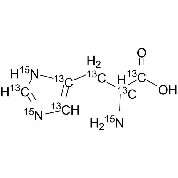 DL-Histidine-13C6,15N3 Structure