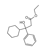 (+/-)-3-cyclohexyl-3-hydroxy-3-phenylpropanoic acid ethyl ester结构式