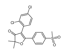 4-(2,4-dichlorophenyl)-2,2-dimethyl-5-(4-(methylsulfonyl)phenyl)furan-3(2H)-one结构式