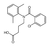 4-[o-Chlorobenzoyl(2,6-xylyl)amino]butyric acid structure