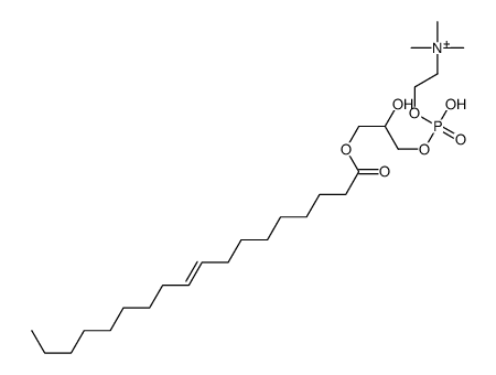 2-[hydroxy-[2-hydroxy-3-[(E)-octadec-9-enoyl]oxy-propoxy]phosphoryl]oxyethyl-trimethyl-azanium Structure