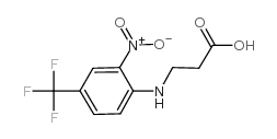 3-[2-nitro-4-(trifluoromethyl)anilino]propanoic acid structure