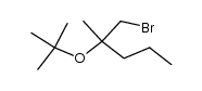 C3H7C(CH3)(O-tert-C4H9)CH2Br Structure