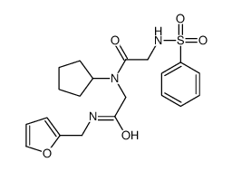 2-(benzenesulfonamido)-N-cyclopentyl-N-[2-(furan-2-ylmethylamino)-2-oxoethyl]acetamide Structure