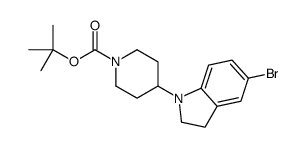 tert-butyl 4-(5-bromo-2,3-dihydroindol-1-yl)piperidine-1-carboxylate structure