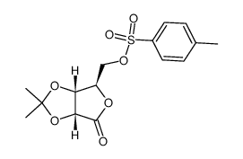 2,3-O-Isopropylidene-5-O-(p-tolylsulfonyl)-D-ribono-1,4-lactone结构式