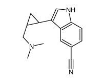 3-[(1S,2S)-2-[(dimethylamino)methyl]cyclopropyl]-1H-indole-5-carbonitrile结构式