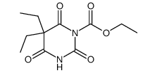 5,5-diethyl-2,4,6-trioxo-tetrahydro-pyrimidine-1-carboxylic acid ethyl ester Structure