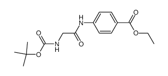 4-(2-tert-Butoxycarbonylamino-acetylamino)-benzoic acid ethyl ester Structure