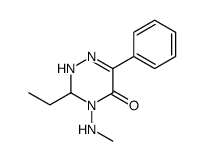 3-ethyl-4-(methylamino)-6-phenyl-2,3-dihydro-1,2,4-triazin-5-one结构式