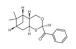 (1S,2R,5R,7S,9R)-5-benzoyl-10,10-dimethyl-4-oxa-6-thiatricyclo[7.1.1.02,7]undecane结构式