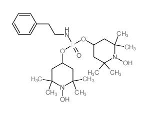 1-Piperidinyloxy,4,4'-[[[(2-phenylethyl)amino]phosphinylidene]bis(oxy)]bis[2,2,6,6-tetramethyl-(9CI) Structure