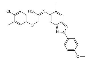 2-(4-chloro-3-methylphenoxy)-N-[2-(4-methoxyphenyl)-6-methylbenzotriazol-5-yl]acetamide Structure