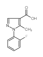 1-(2-FLUOROPHENYL)-5-METHYL-1H-PYRAZOLE-4-CARBOXYLIC ACID结构式