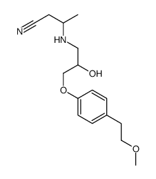 3-[[2-hydroxy-3-[4-(2-methoxyethyl)phenoxy]propyl]amino]butanenitrile Structure