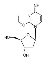 1-(β-D-erythro-2-deoxy-pentofuranosyl)-2-ethoxy-1H-pyrimidin-4-ylideneamine Structure