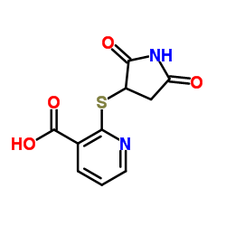 2-(2,5-DIOXO-PYRROLIDIN-3-YLSULFANYL)-NICOTINIC ACID structure