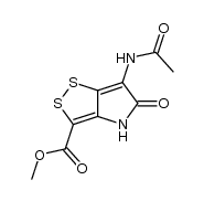 6-acetylamino-5-oxo-4,5-dihydro-[1,2]dithiolo[4,3-b]pyrrole-3-carboxylic acid methyl ester Structure