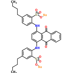 disodium 2,2'-(9,10-dioxoanthracene-1,4-diyldiimino)bis(5-butylbenzenesulphonate structure