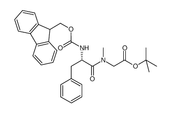 N-9-fluorenylmethoxycarbonyl-L-phe-L-N-methyl-gly-tert-butyl ester Structure