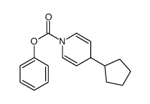 phenyl 4-cyclopentyl-4H-pyridine-1-carboxylate结构式