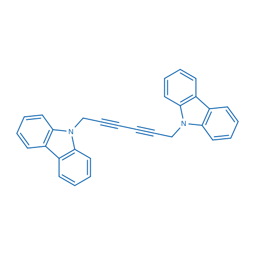 1,6-二(N-咔唑基)-2,4-己二炔结构式