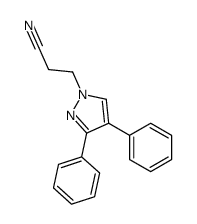 3-(3,4-diphenylpyrazol-1-yl)propanenitrile Structure