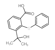 3-(2-hydroxypropan-2-yl)-2-phenylsulfanyl-benzoic acid structure