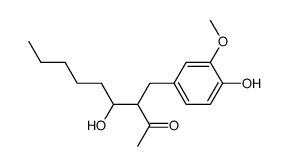 4-hydroxy-3-(4-hydroxy-3-methoxybenzyl)nonan-2-one结构式