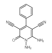 3,5-Pyridinedicarbonitrile,1,6-diamino-1,2-dihydro-2-oxo-4-phenyl-结构式