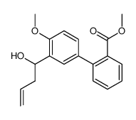 3'-(1-Hydroxy-but-3-enyl)-4'-methoxy-biphenyl-2-carboxylic acid methyl ester结构式