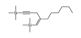 trimethyl-[4-(trimethylsilylmethylidene)dec-1-ynyl]silane结构式