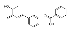 benzoic acid,3-methylidene-5-phenylpent-4-en-2-ol Structure