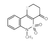 6-Methyl-2,3-dihydrothiopyrano[3,2-c][2,1]benzothiazin-4(6H)-one 5,5-dioxide structure