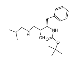 ((1R,2R)-1-Benzyl-2-hydroxy-3-isobutylamino-propyl)-carbamic acid tert-butyl ester Structure