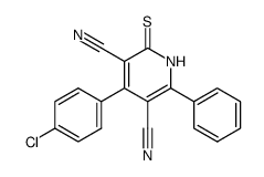 1,2-Dihydro-4-(4-chlorophenyl)-6-phenyl-2-thioxo-3,5-pyridinedicarbonitrile结构式