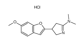 [4-(6-Methoxy-benzofuran-2-yl)-4,5-dihydro-3H-pyrrol-2-yl]-dimethyl-amine; hydrochloride Structure