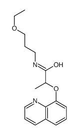 N-(3-ethoxypropyl)-2-quinolin-8-yloxypropanamide Structure