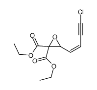 diethyl 3-(4-chlorobut-1-en-3-ynyl)oxirane-2,2-dicarboxylate Structure