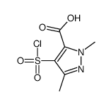 4-chlorosulfonyl-2,5-dimethylpyrazole-3-carboxylic acid结构式