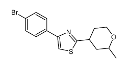 4-(4-bromophenyl)-2-(2-methyloxan-4-yl)-1,3-thiazole Structure