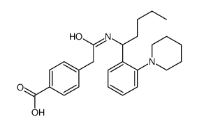 4-[2-oxo-2-[1-(2-piperidin-1-ylphenyl)pentylamino]ethyl]benzoic acid Structure