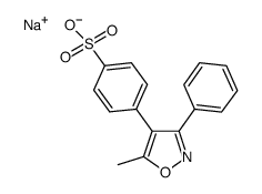 4-[(5-methyl-3-phenyl)-4-isoxazolyl]benzenesulfonate sodium salt结构式