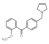 2-METHOXY-4'-(3-PYRROLINOMETHYL) BENZOPHENONE Structure