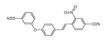 4-Cyan-4'-(3-cyanphenoxy)-2-nitrostilben Structure