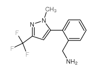 2-[1-甲基-3-(三氟甲基)-1H-吡唑-5-基]苄胺结构式