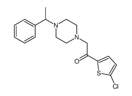 1-(5-chlorothiophen-2-yl)-2-[4-(1-phenylethyl)piperazin-1-yl]ethanone Structure